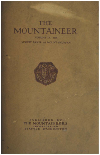 The Mountaineer 1916 cover